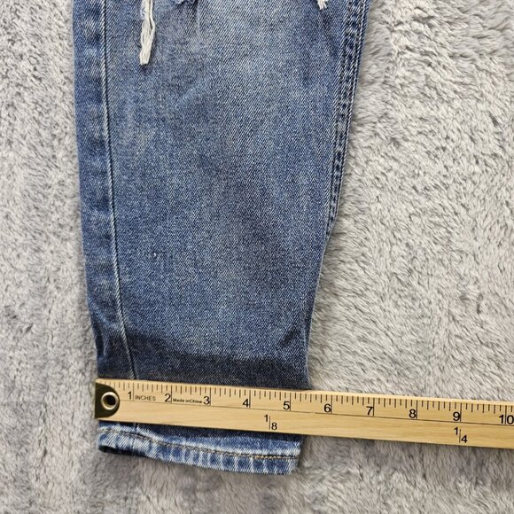 American Eagle Jeans Womens Size 0 Medium Wash Mom Jean Stretch Distressed - Picture 13 of 13